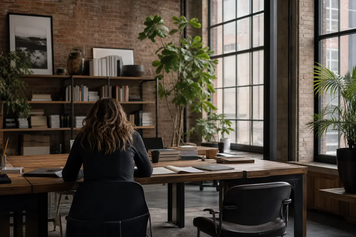 Editorial marketing planning scene for AI SEO in Hudson Falls, New York
