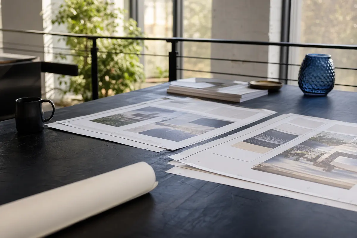 Editorial marketing planning scene for Huntington Station, New York