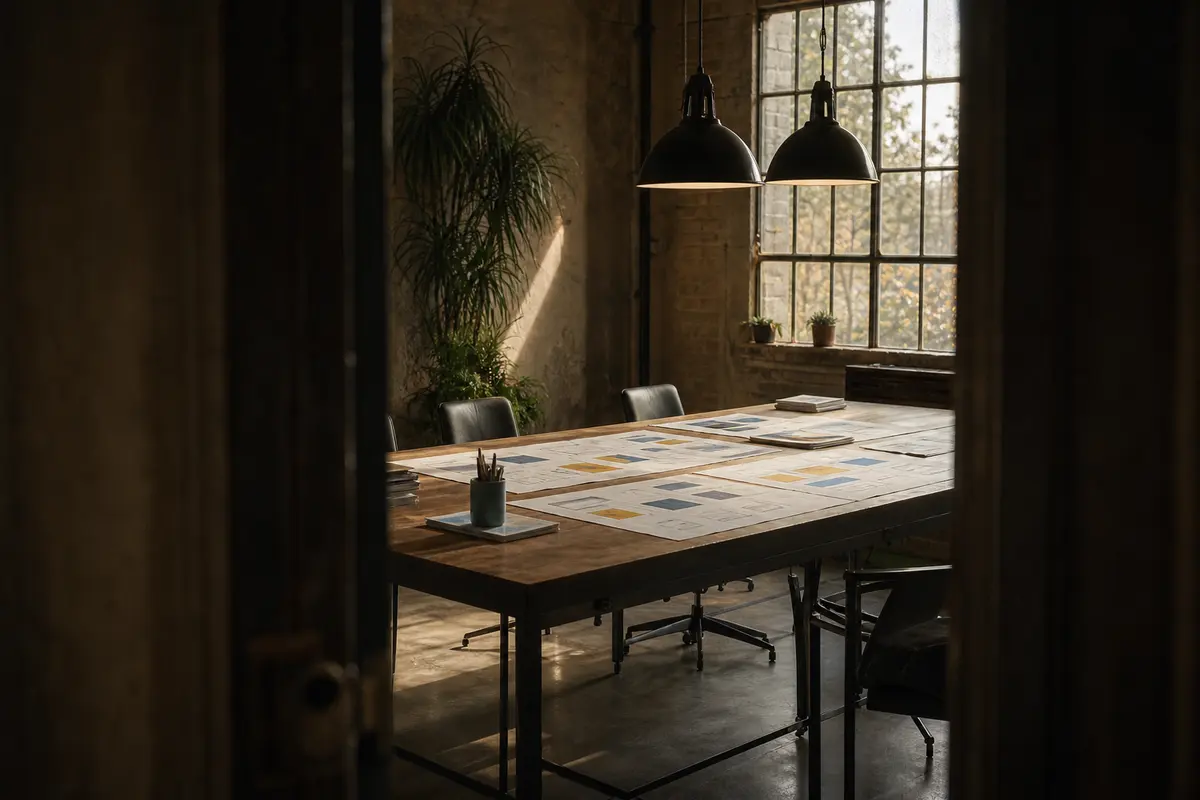Editorial marketing planning scene for Programmatic SEO in Irvington, New York
