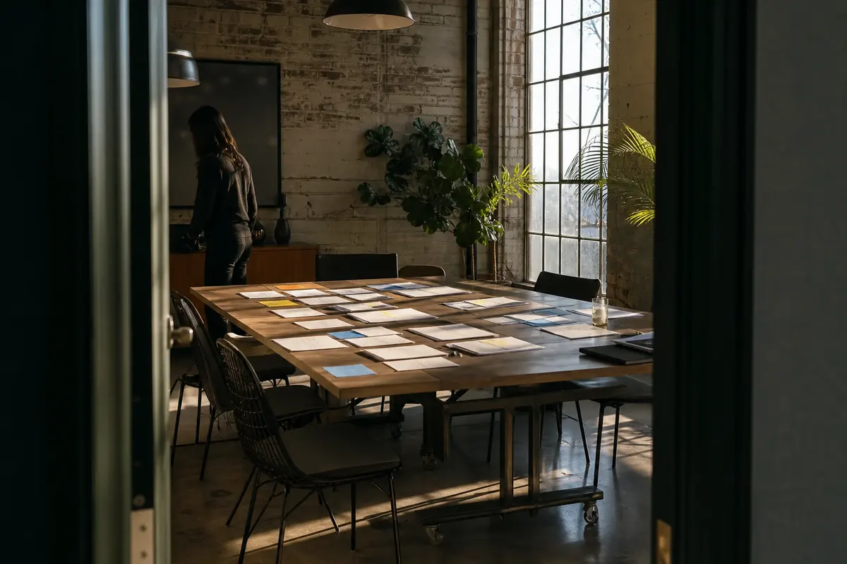 Editorial marketing planning scene for Programmatic SEO in Lindenhurst, New York