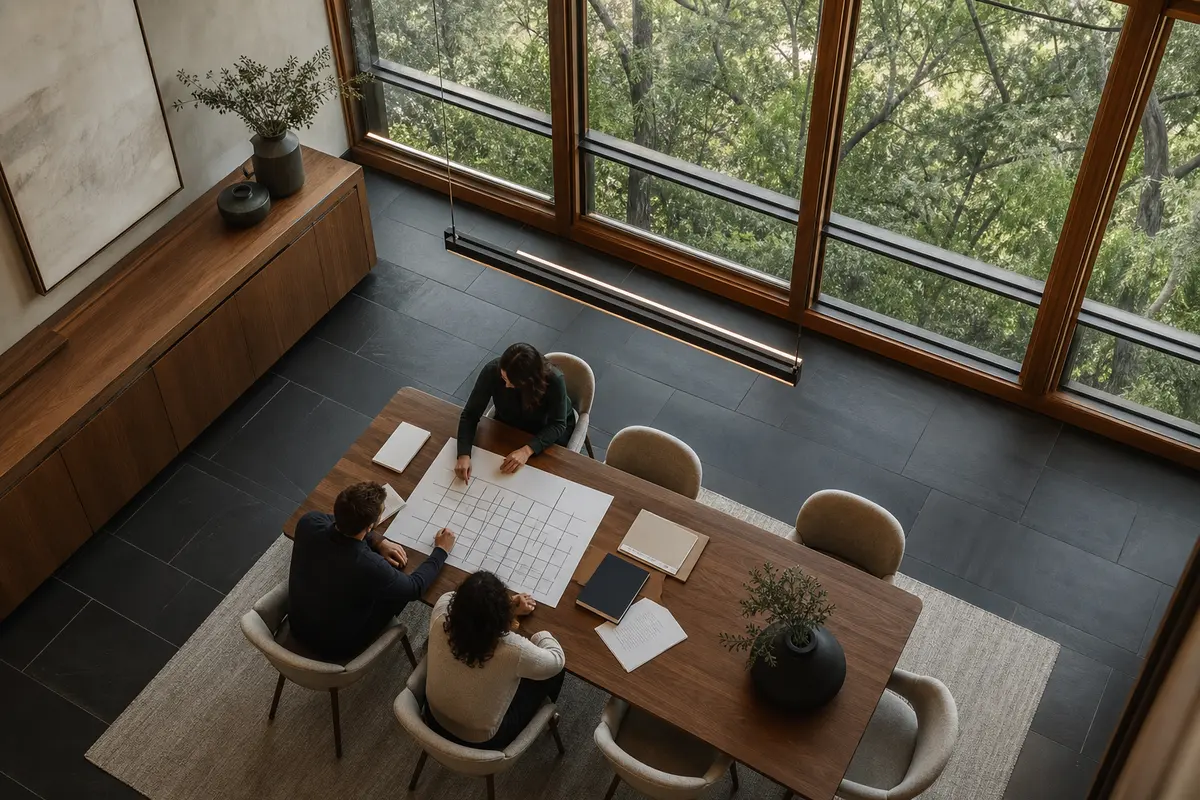 Editorial marketing planning scene for Reputation & Reviews in Niagara Falls, New York