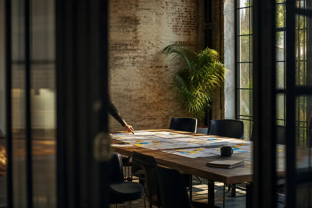 Editorial marketing planning scene for Reputation & Reviews in Northwest Harbor, New York