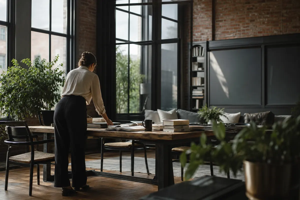 Editorial marketing planning scene for AI SEO in Norwich, New York