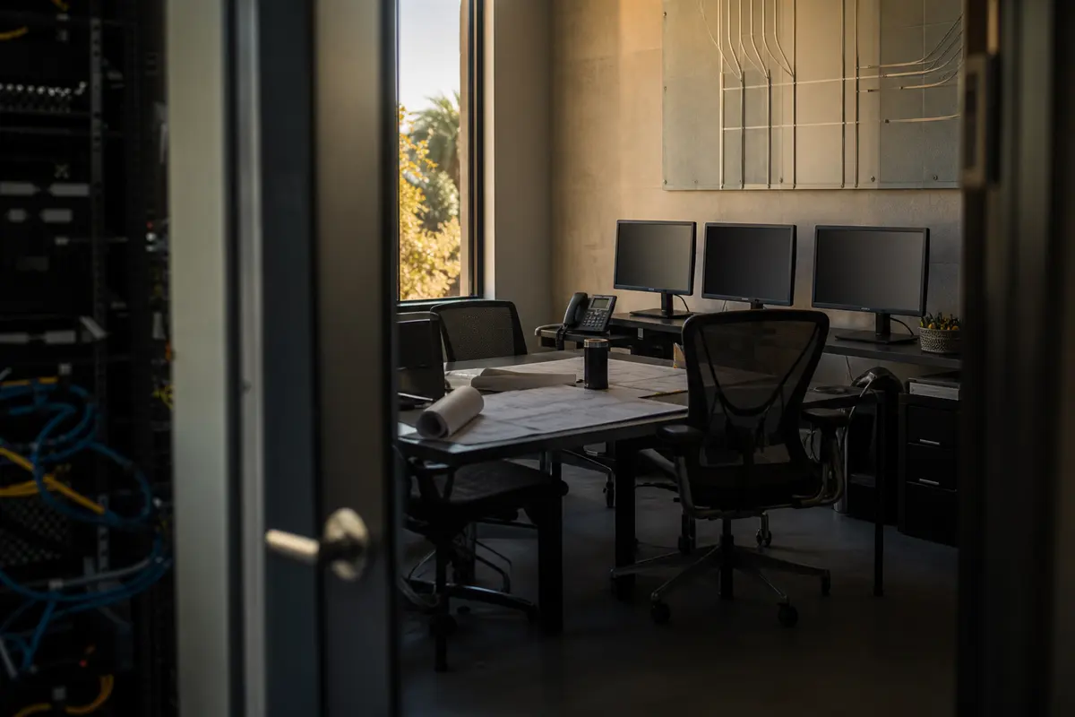 Editorial platform planning scene for Dedicated Hosting in Rockville Centre, New York