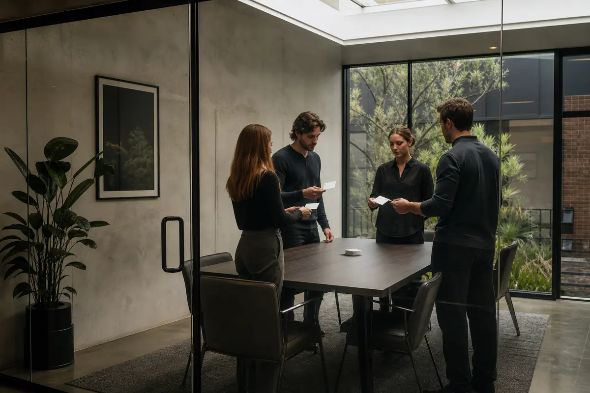 Editorial intake planning scene for AI Answering in Roessleville, New York