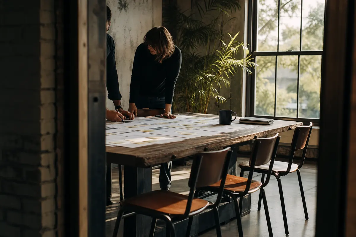 Editorial marketing planning scene for Rye, New York