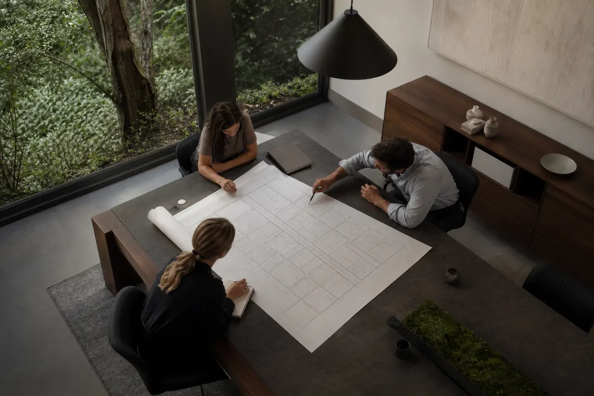 Editorial marketing planning scene for Programmatic SEO in St. James, New York