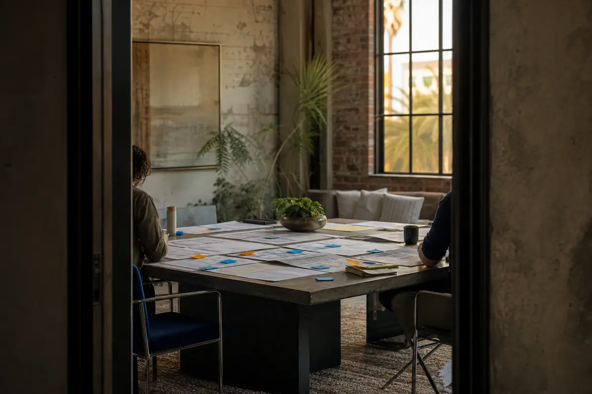 Editorial marketing planning scene for Selden, New York