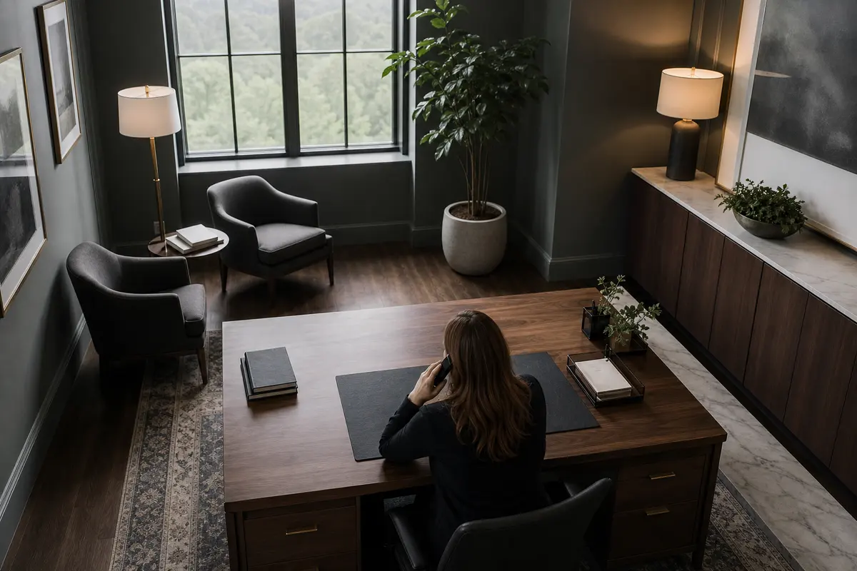 Editorial intake planning scene for AI Answering in Solvay, New York