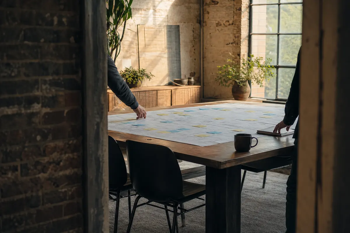 Editorial marketing planning scene for Reputation & Reviews in Troy, New York