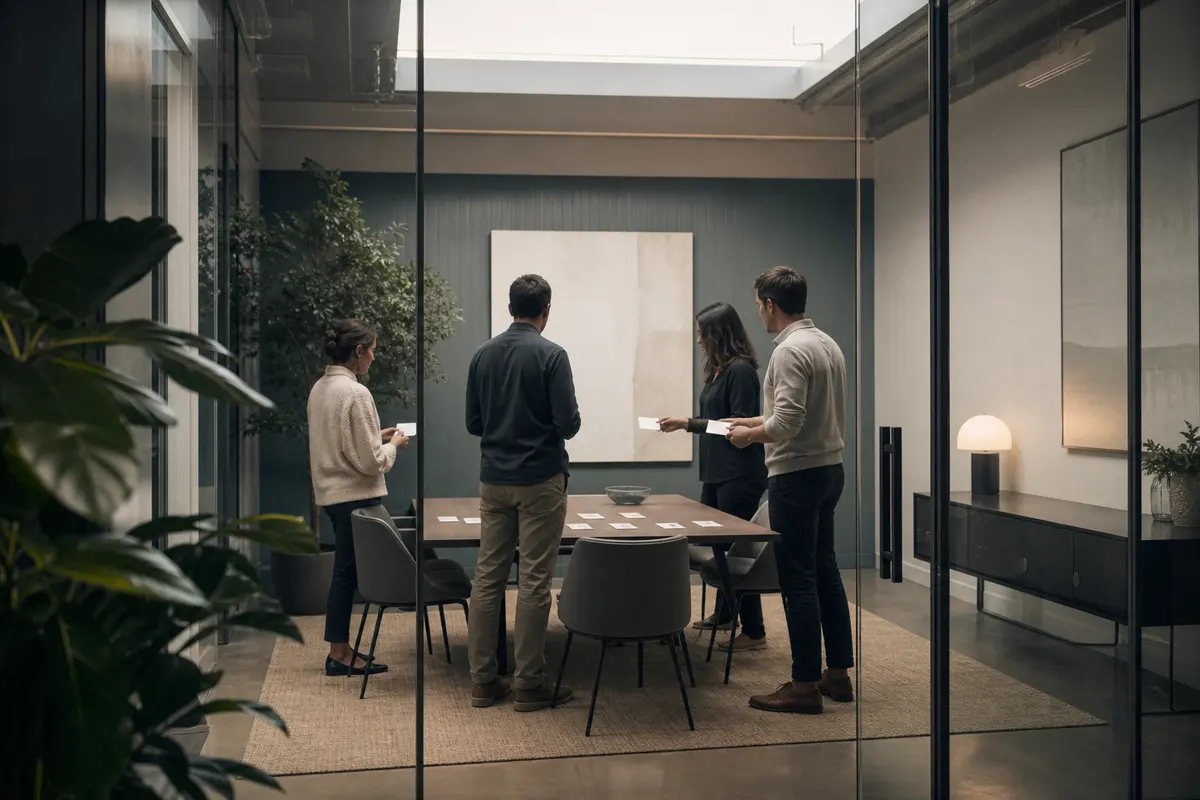 Editorial intake planning scene for Automation in Uniondale, New York