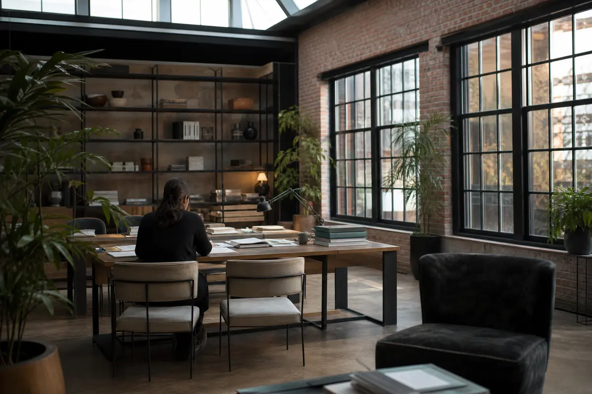 Editorial marketing planning scene for Viola, New York