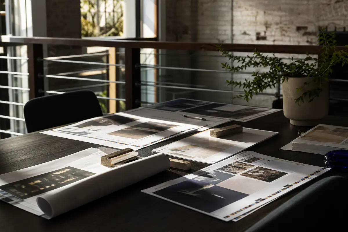 Editorial marketing planning scene for AI SEO in Walden, New York