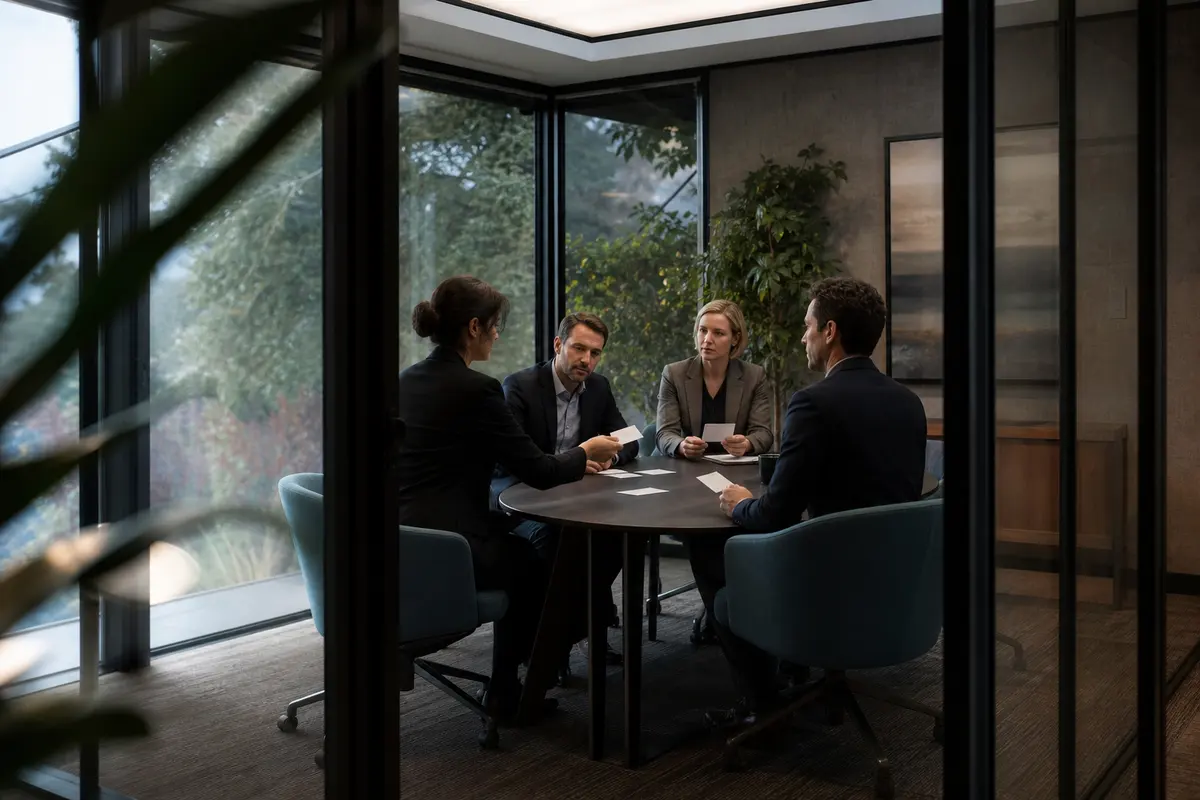 Editorial intake planning scene for AI Answering in Wesley Hills, New York