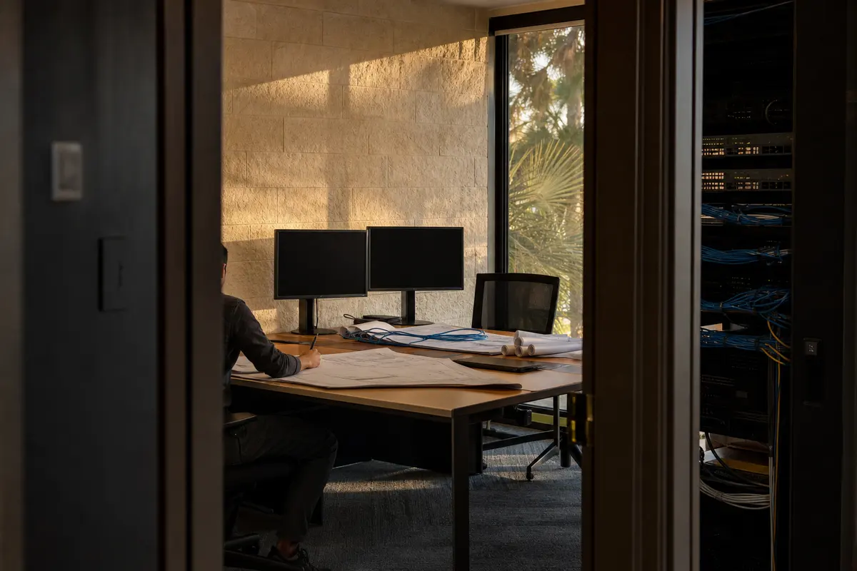 Editorial platform planning scene for Dedicated Hosting in Williston Park, New York