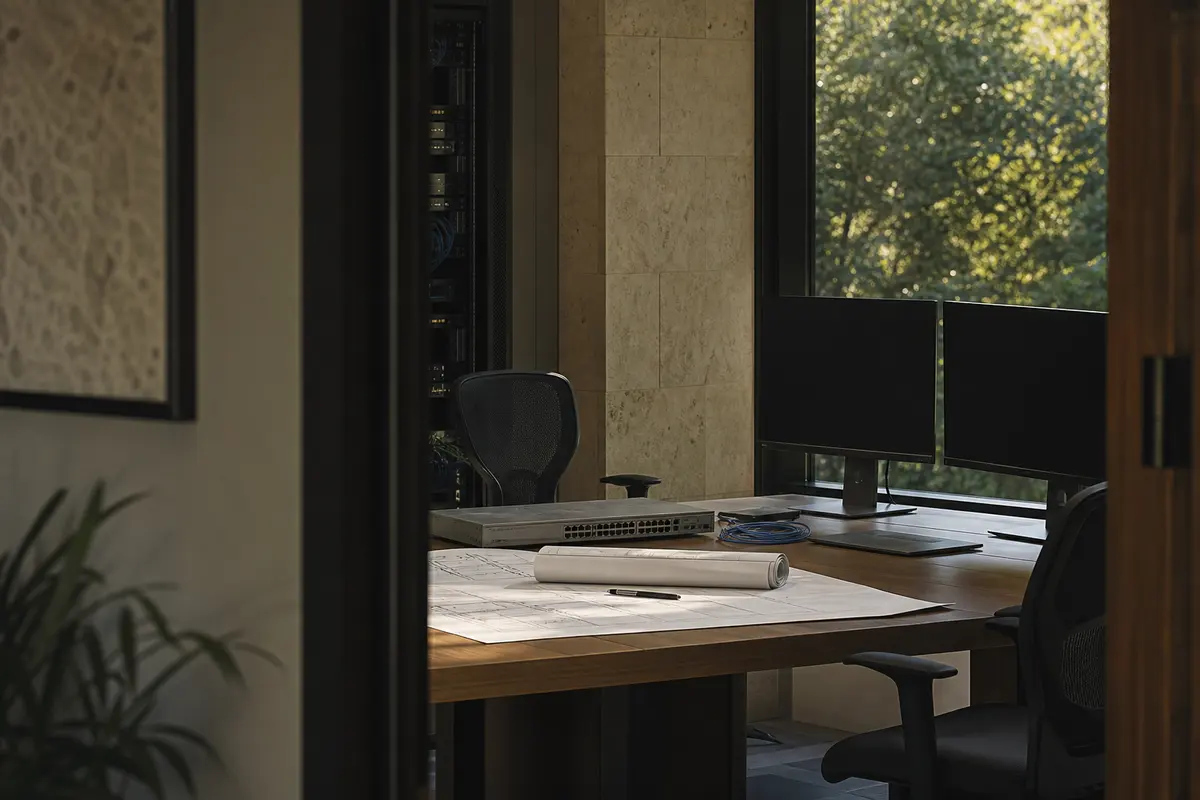 Editorial platform planning scene for Dedicated Hosting in Huntersville, North Carolina