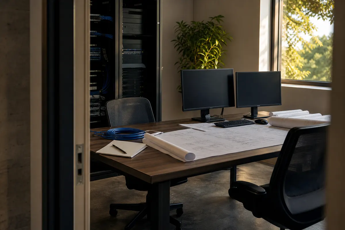 Editorial platform planning scene for Dedicated Hosting in Mebane, North Carolina