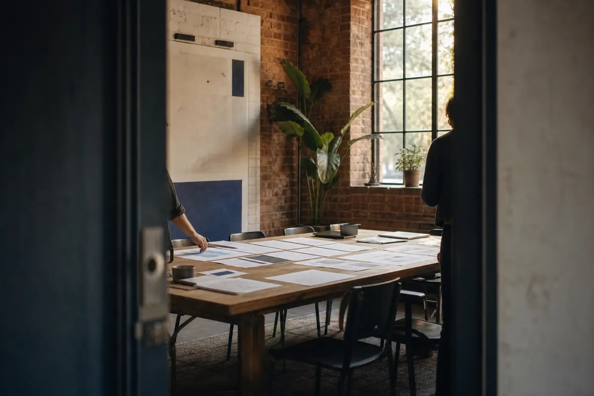 Editorial marketing planning scene for AI SEO in Northchase, North Carolina