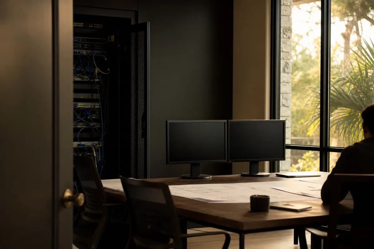 Editorial platform planning scene for Custom Software in St. James, North Carolina