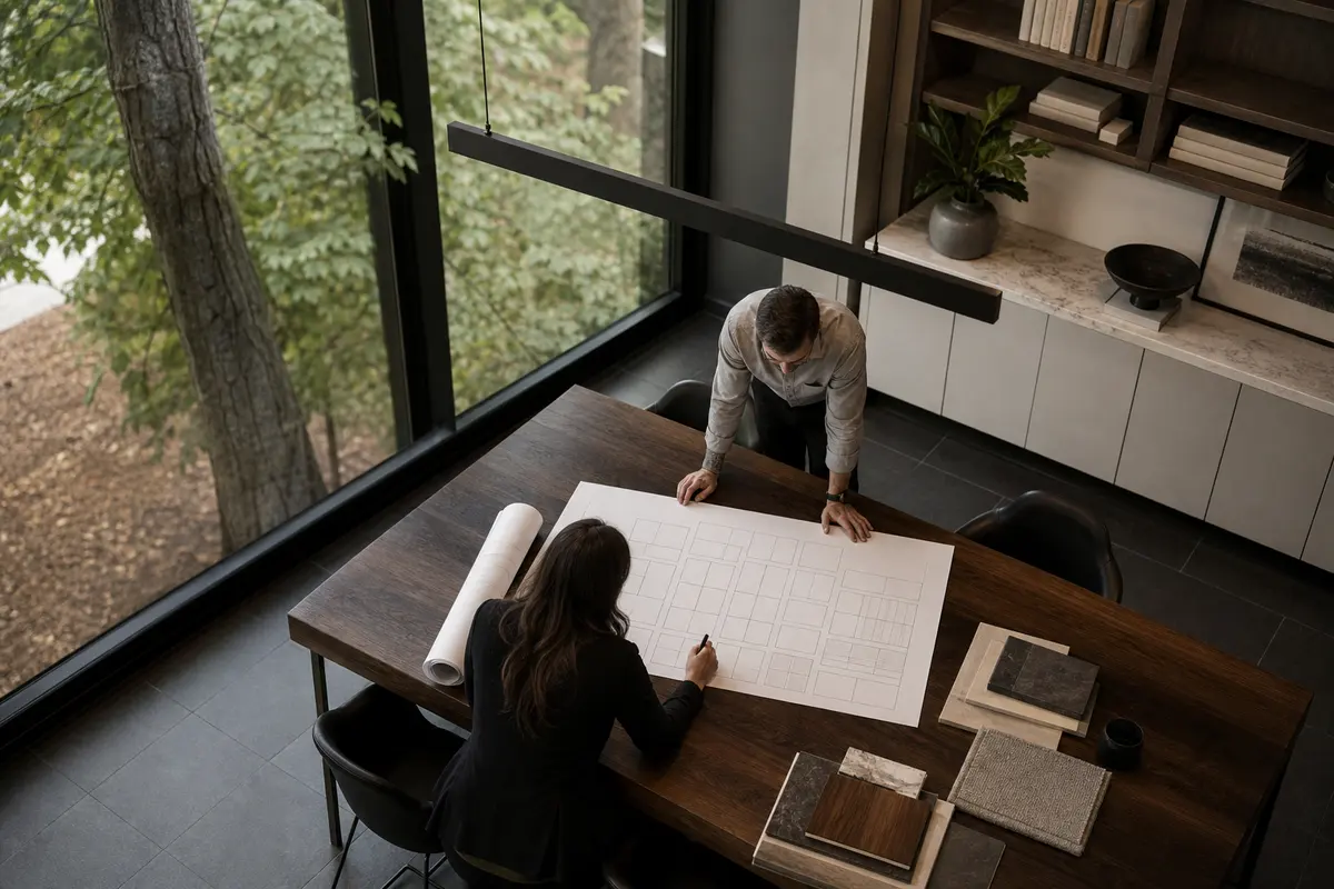 Editorial marketing planning scene for Trinity, North Carolina