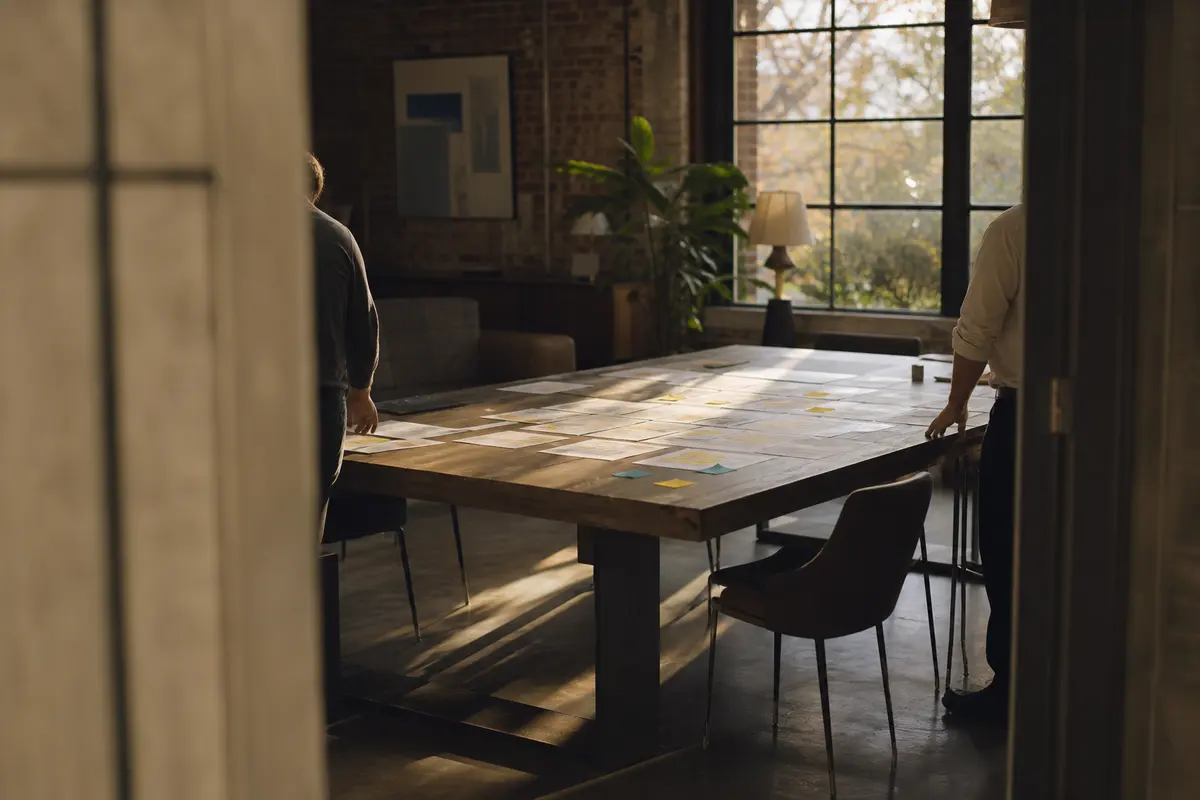 Editorial marketing planning scene for Legal News in Columbus, Ohio