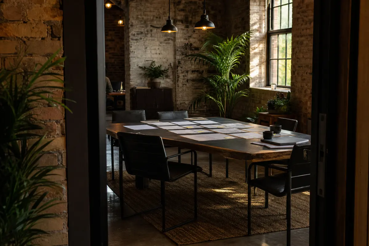 Editorial marketing planning scene for Legal News in Cuyahoga Falls, Ohio