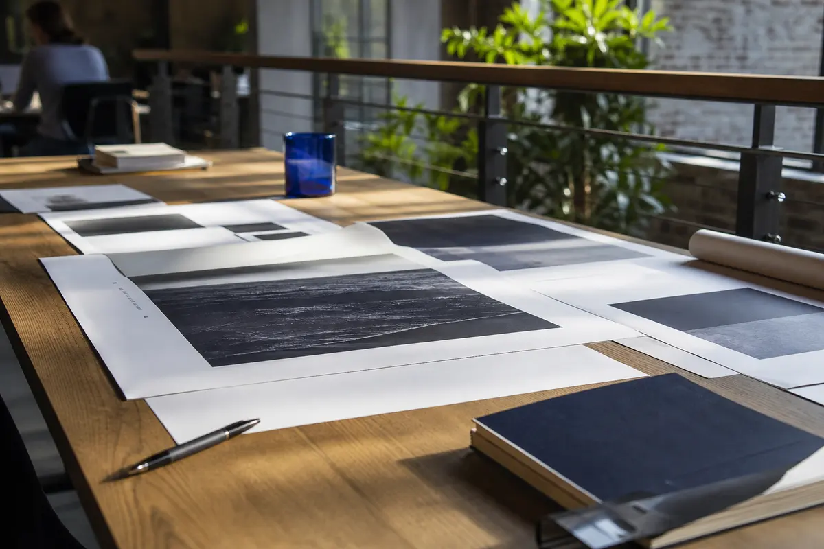 Editorial marketing planning scene for AI SEO in Medina, Ohio