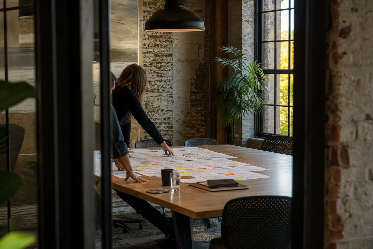 Editorial marketing planning scene for New Albany, Ohio
