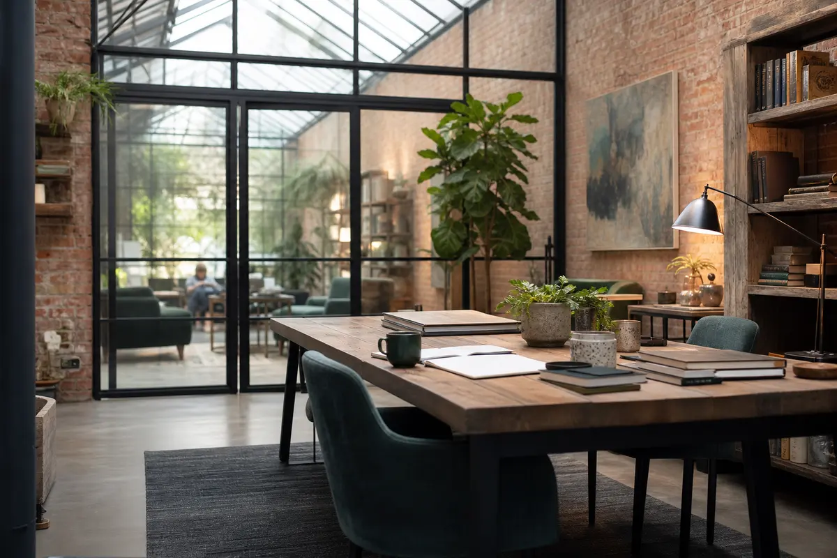 Editorial marketing planning scene for AI SEO in New Burlington, Ohio