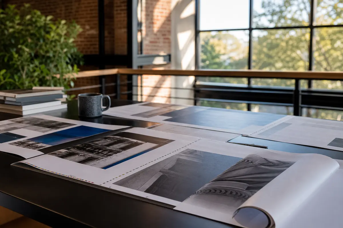 Editorial marketing planning scene for AI SEO in Ontario, Ohio