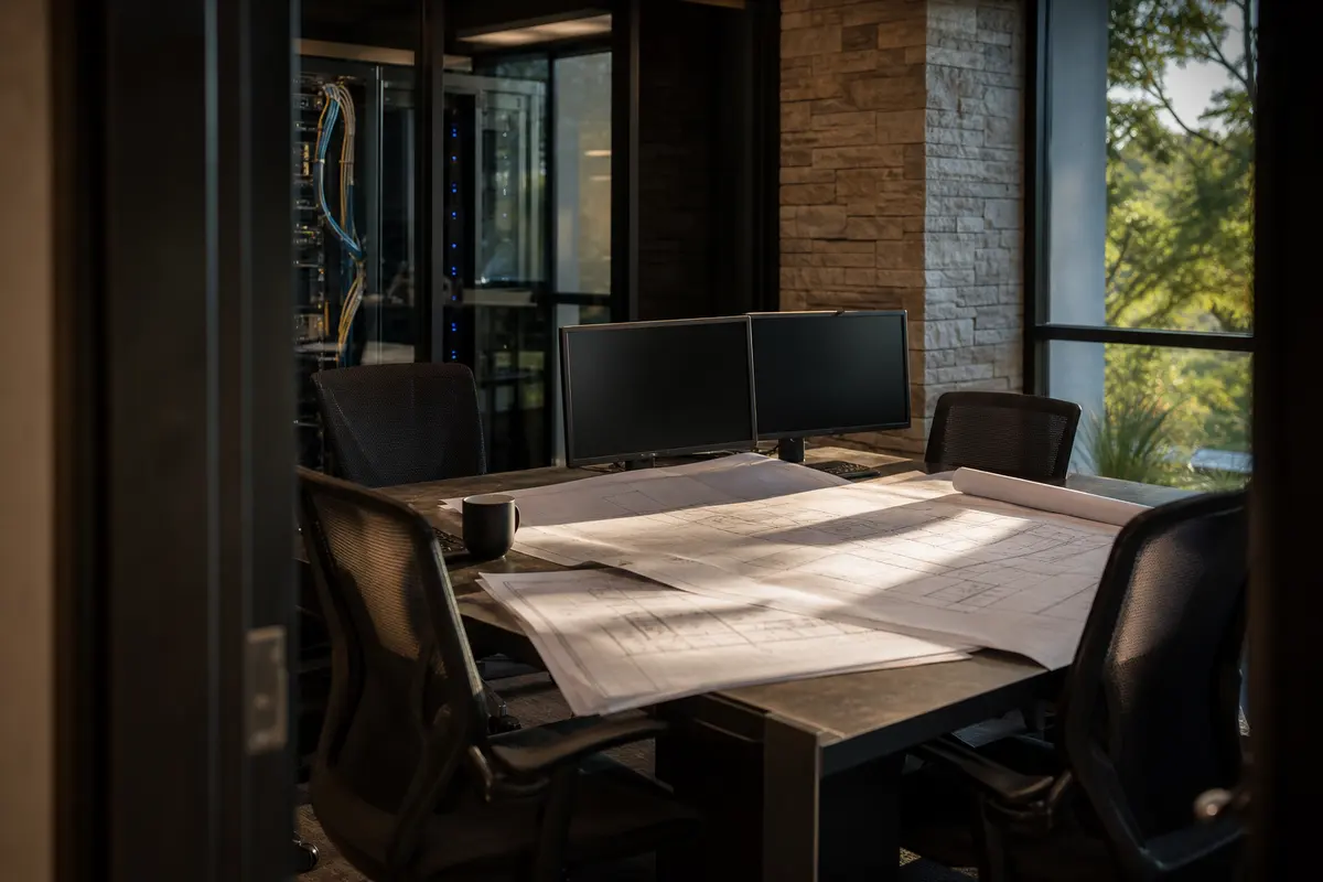 Editorial platform planning scene for Dedicated Hosting in Springboro, Ohio