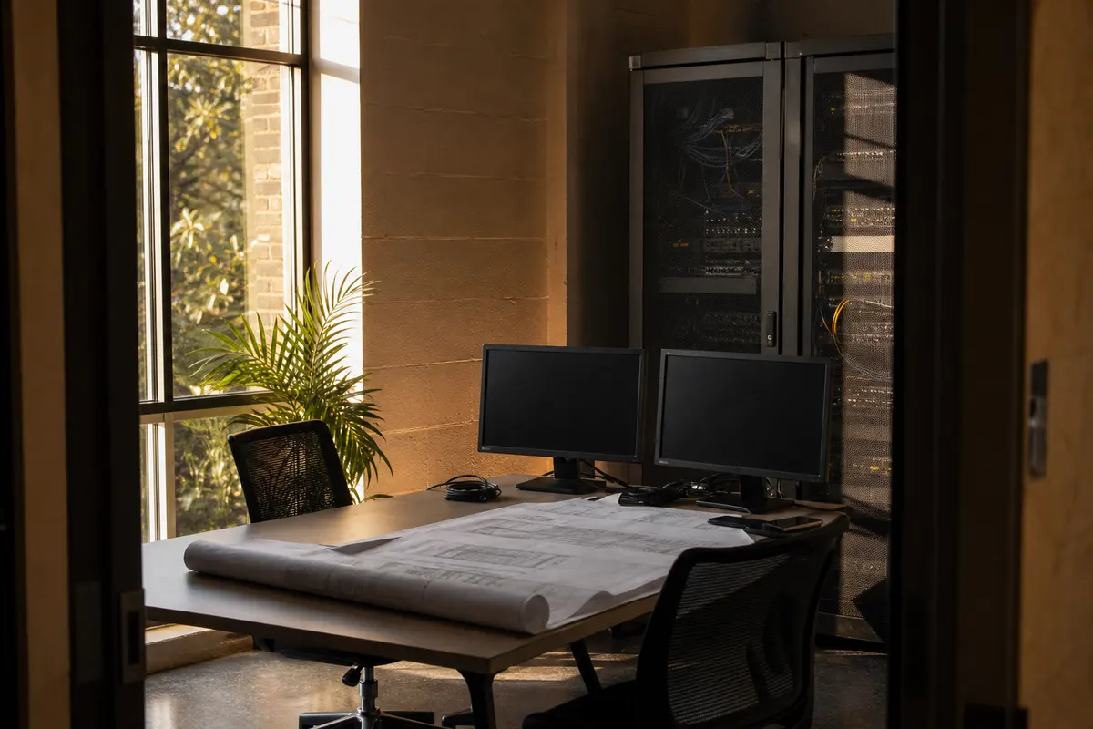 Editorial platform planning scene for Dedicated Hosting in Troy, Ohio