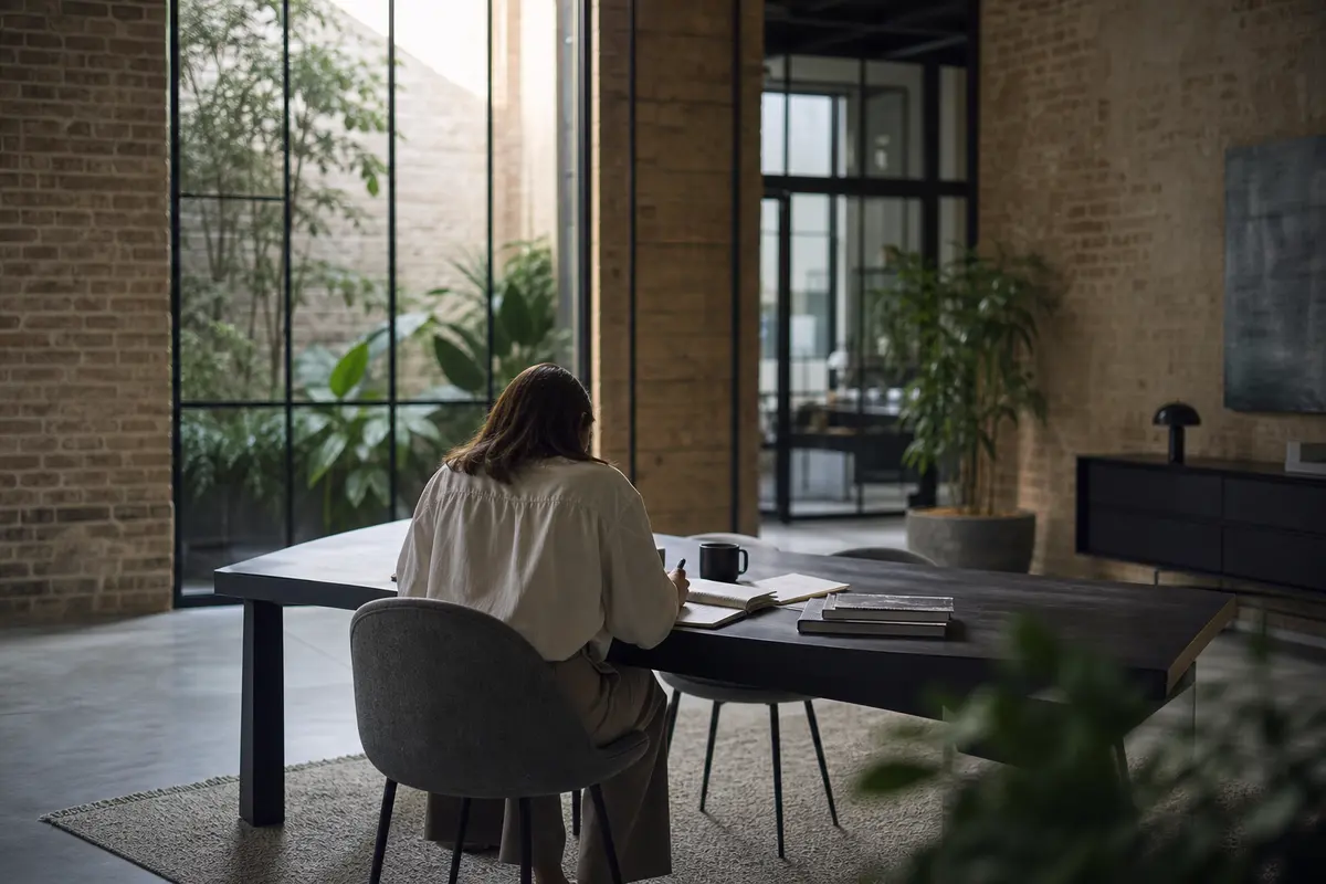 Editorial marketing planning scene for AI SEO in Bethany, Oklahoma