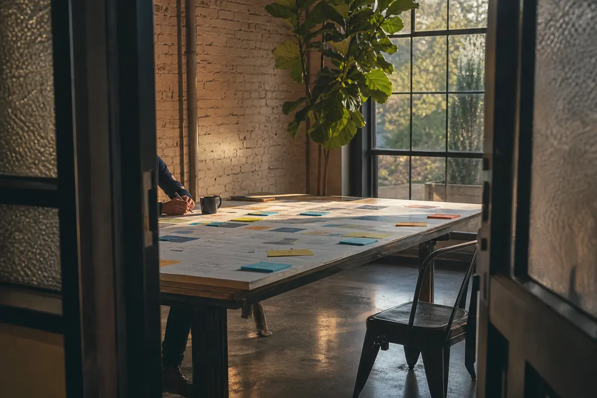 Editorial marketing planning scene for Enid, Oklahoma