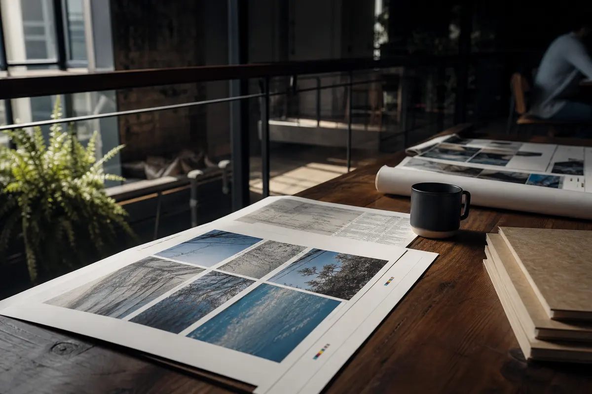 Editorial marketing planning scene for AI SEO in Mustang, Oklahoma