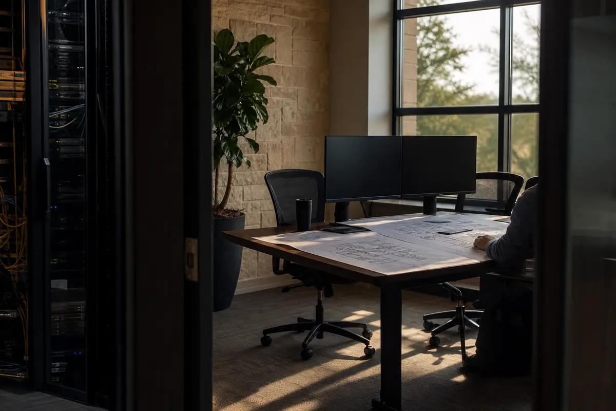 Editorial platform planning scene for Custom Software in Ponca City, Oklahoma