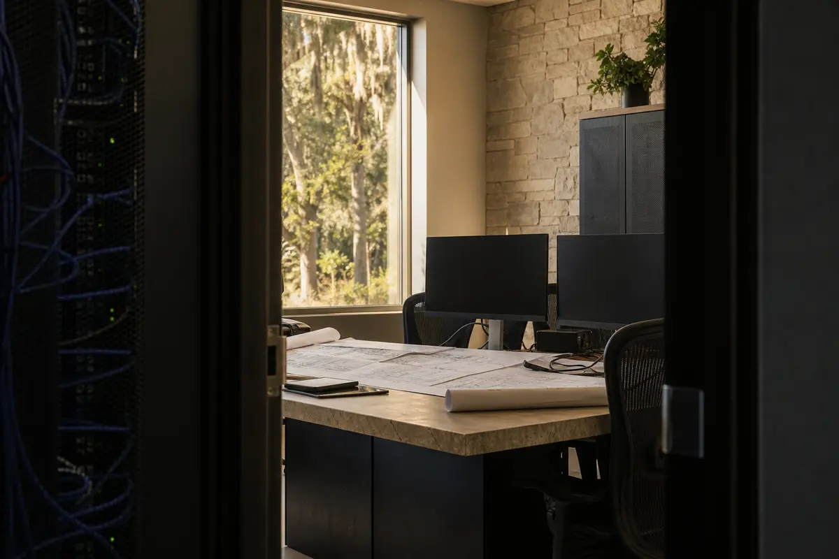 Editorial platform planning scene for Dedicated Hosting in Gladstone, Oregon