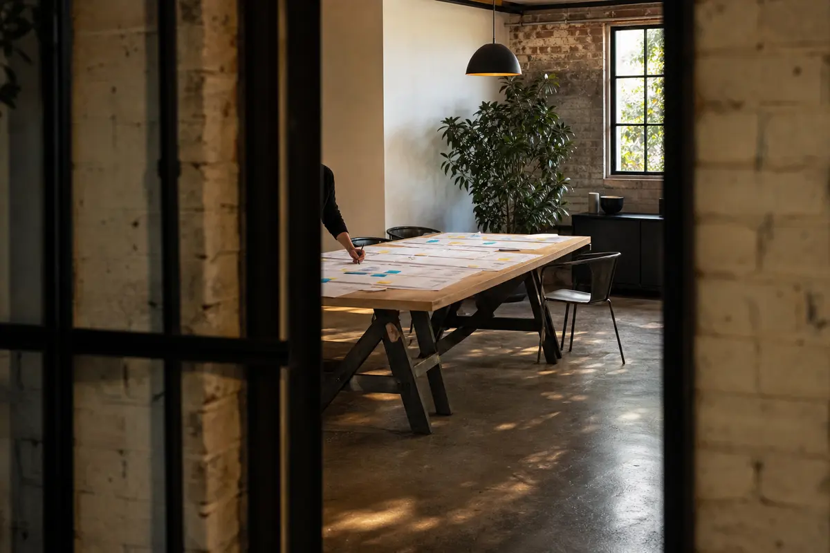 Editorial marketing planning scene for Green, Oregon