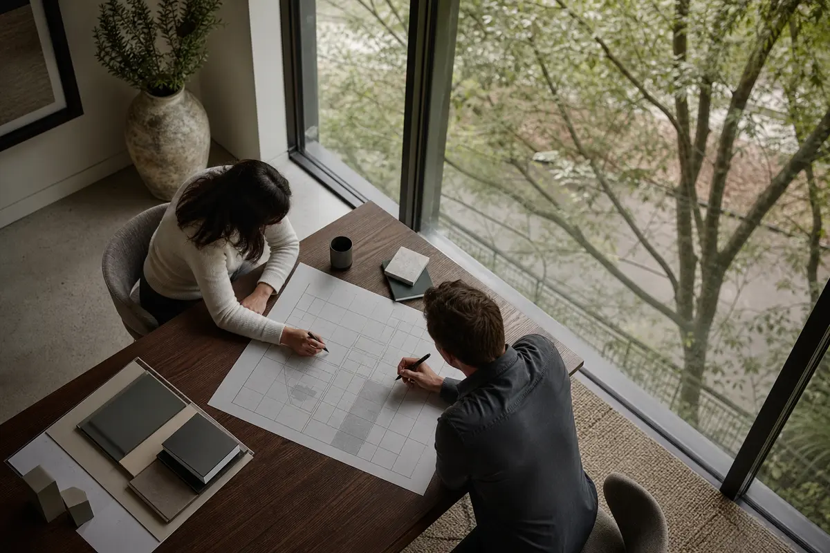 Editorial marketing planning scene for Happy Valley, Oregon