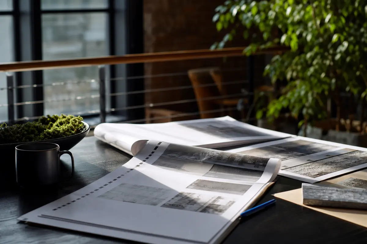 Editorial marketing planning scene for Legal News in McMinnville, Oregon