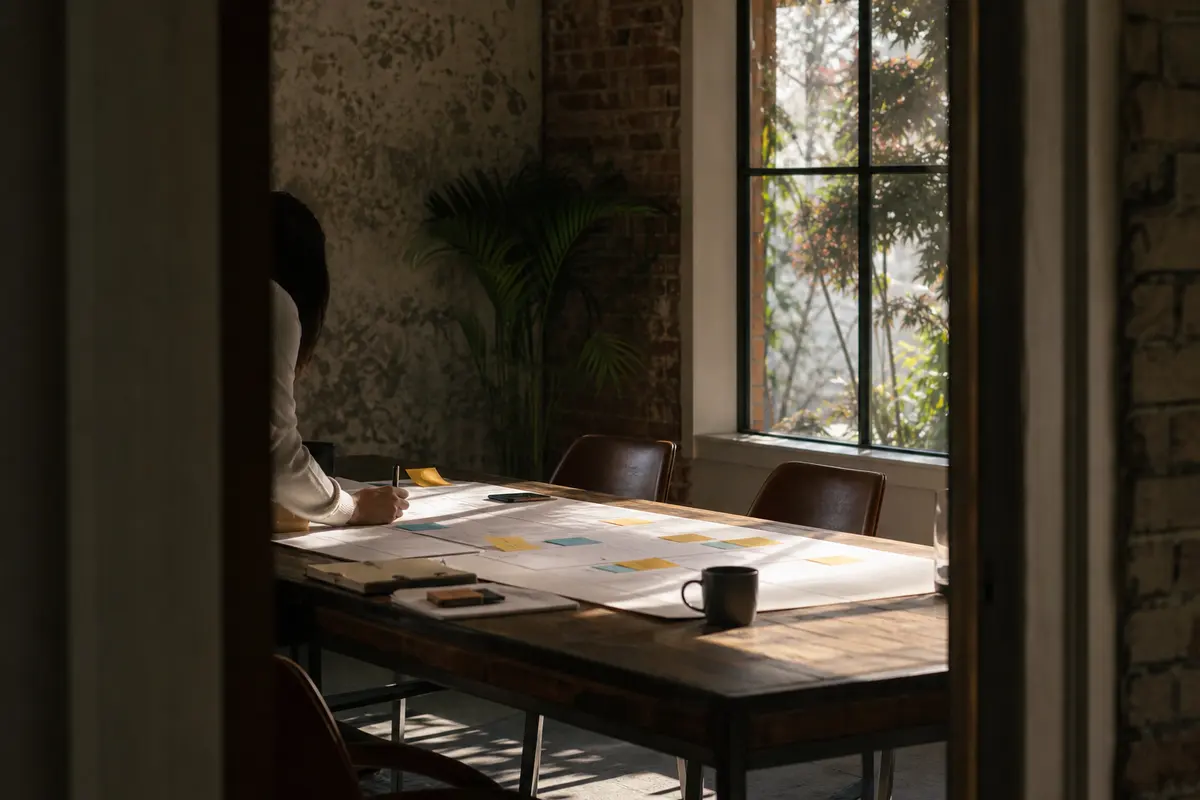 Editorial marketing planning scene for Newberg, Oregon