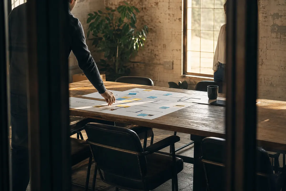 Editorial marketing planning scene for Rockcreek, Oregon