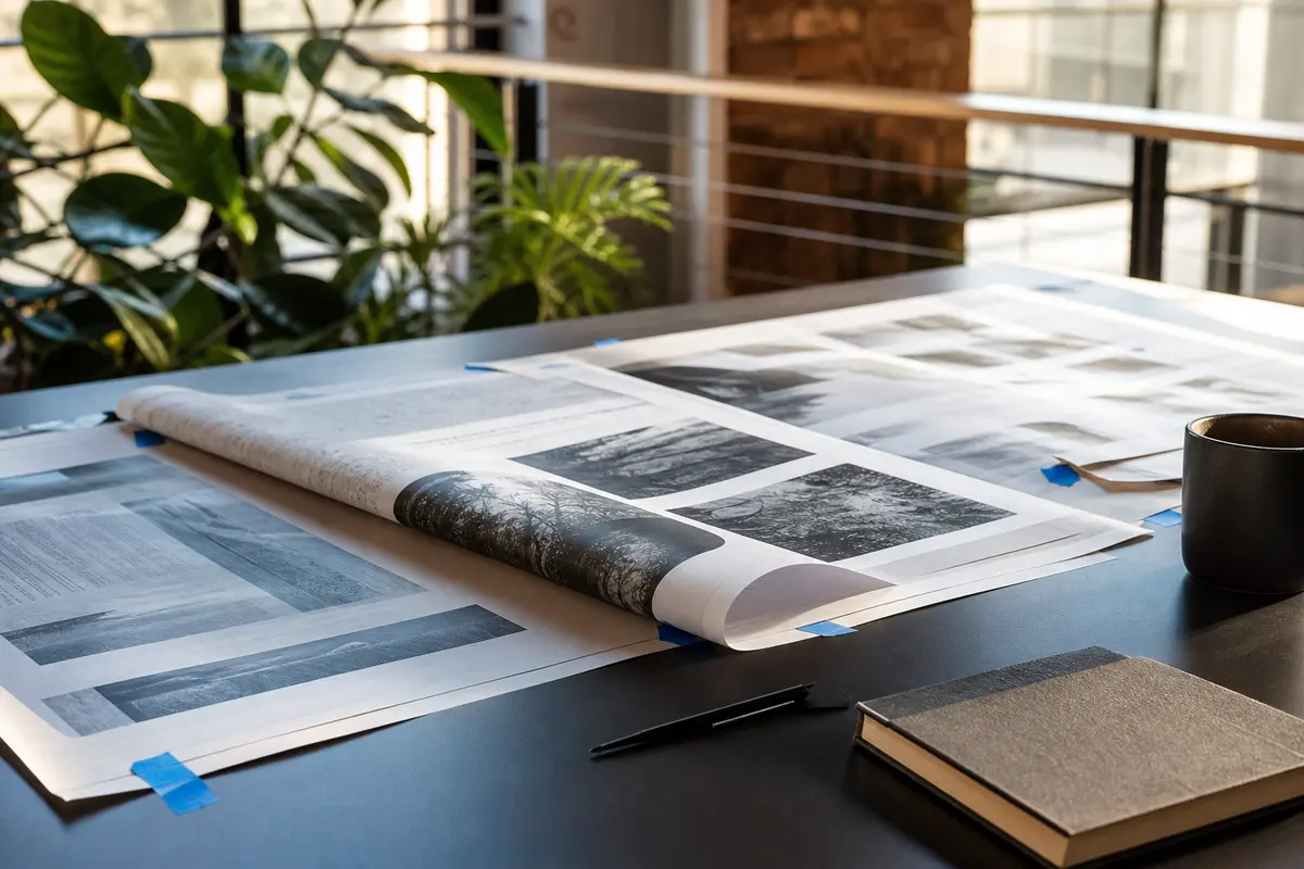 Editorial marketing planning scene for Silverton, Oregon