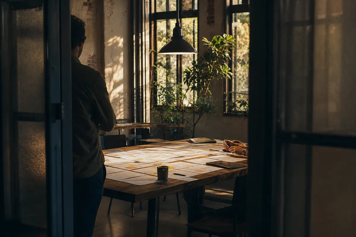 Editorial marketing planning scene for AI SEO in Tualatin, Oregon