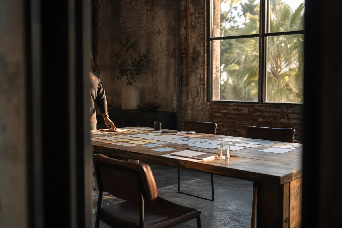 Editorial marketing planning scene for Woodburn, Oregon