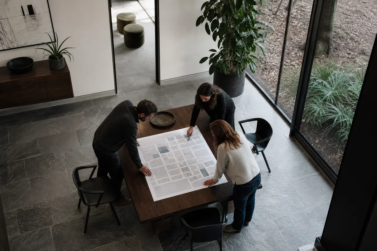 Editorial marketing planning scene for Local Service Ads in Falls, Pennsylvania
