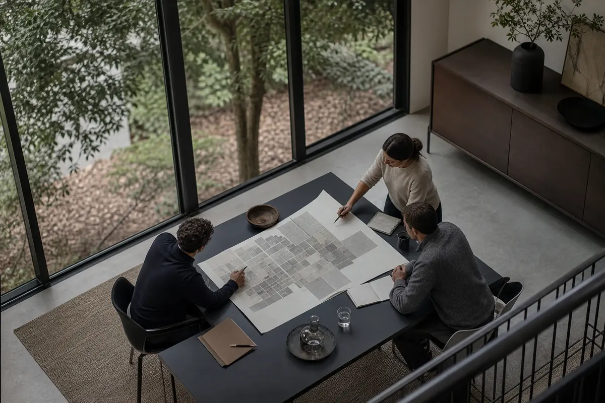 Editorial marketing planning scene for AI SEO in Solebury, Pennsylvania