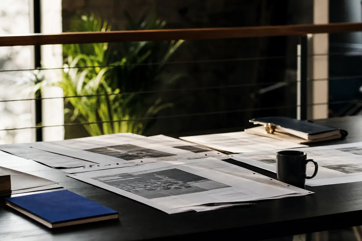 Editorial marketing planning scene for AI SEO in Warrington, Pennsylvania