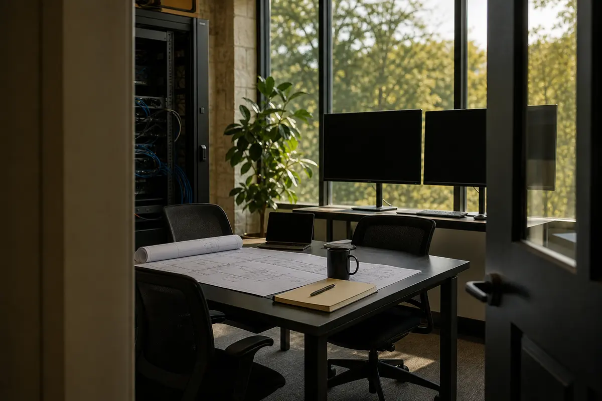 Editorial platform planning scene for Dedicated Hosting in Allentown, Pennsylvania
