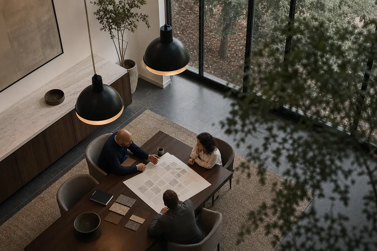 Editorial marketing planning scene for AI SEO in Ambridge, Pennsylvania